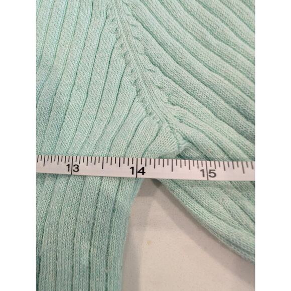 Vero Moda Mint Green Ribbed Button Front Cardigan Size M - Picture 4 of 6